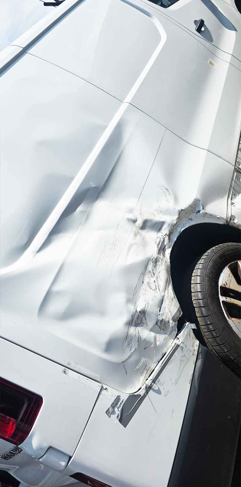 Before Body Works. - Accident Repairs for Minibus before Repairs